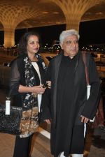 Shabana Azmi, Javed Akhtar leave for IIFA Tampa on day 1 in Mumbai on 21st April 2014